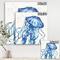 Designart - Blue Deep Sea X - Coastal Gallery-wrapped Canvas